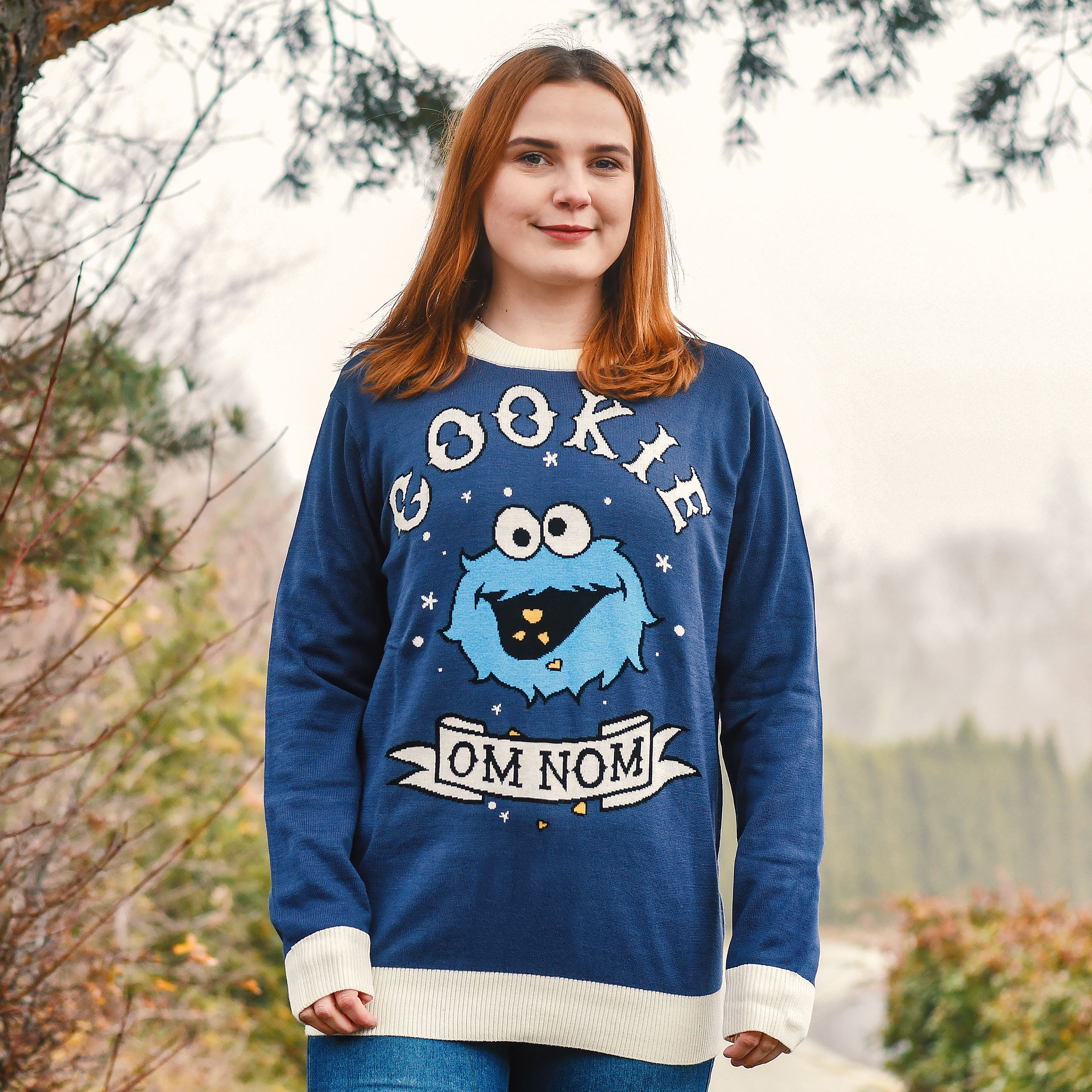 Image produit Pull en tricot Cookie Monster Cookie Om Nom - Sesame Street