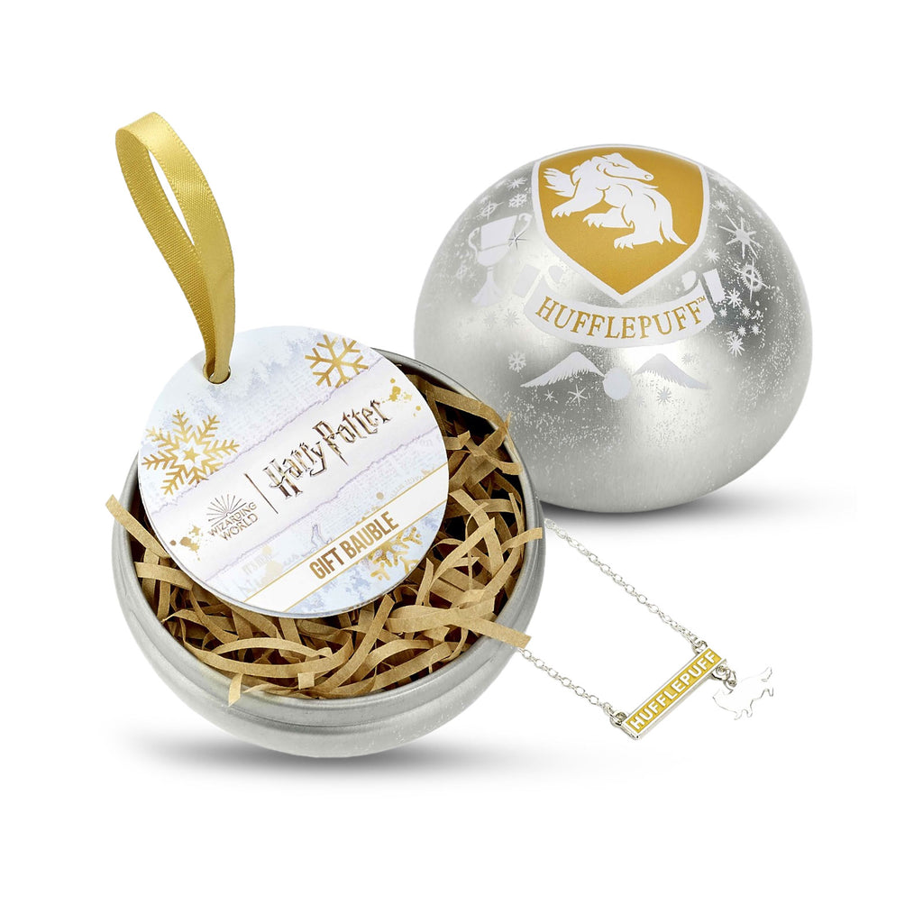 Image produit Harry Potter - Boule de Noël avec collier blason Hufflepuff