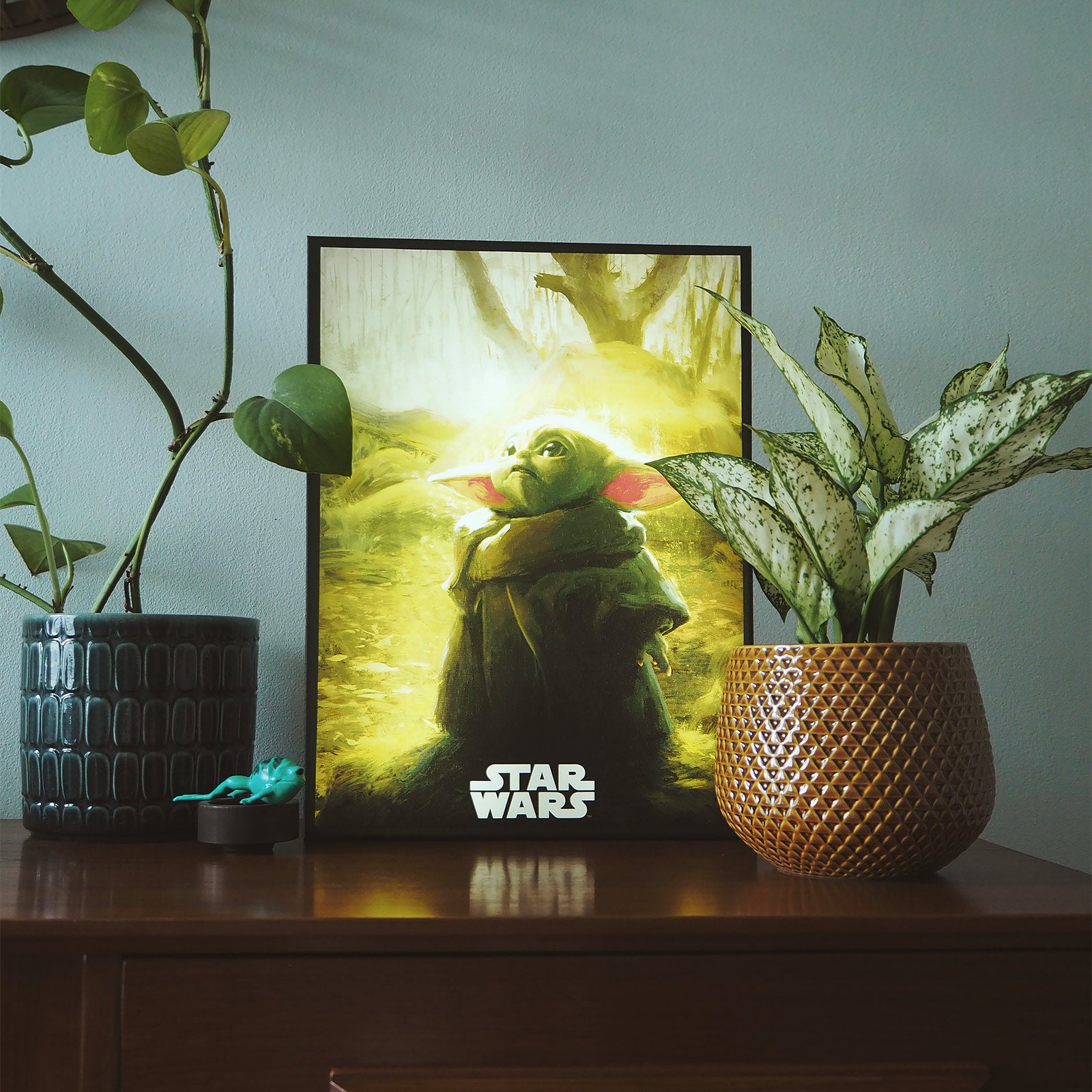 Image produit Tableau mural Grogu avec lumière - Star Wars The Mandalorian