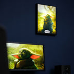 Image produit Tableau mural Grogu avec lumière - Star Wars The Mandalorian
