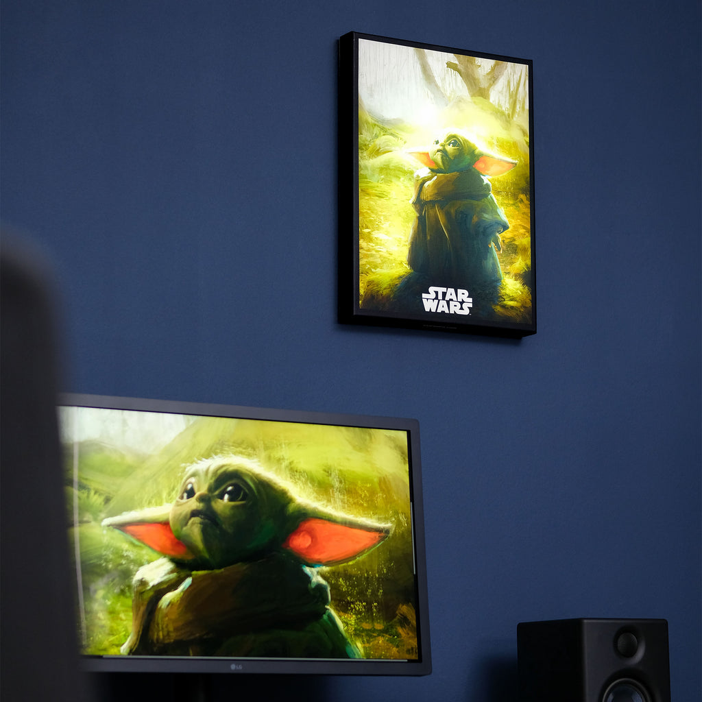 Image produit Tableau mural Grogu avec lumière - Star Wars The Mandalorian