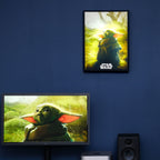 Image produit Tableau mural Grogu avec lumière - Star Wars The Mandalorian