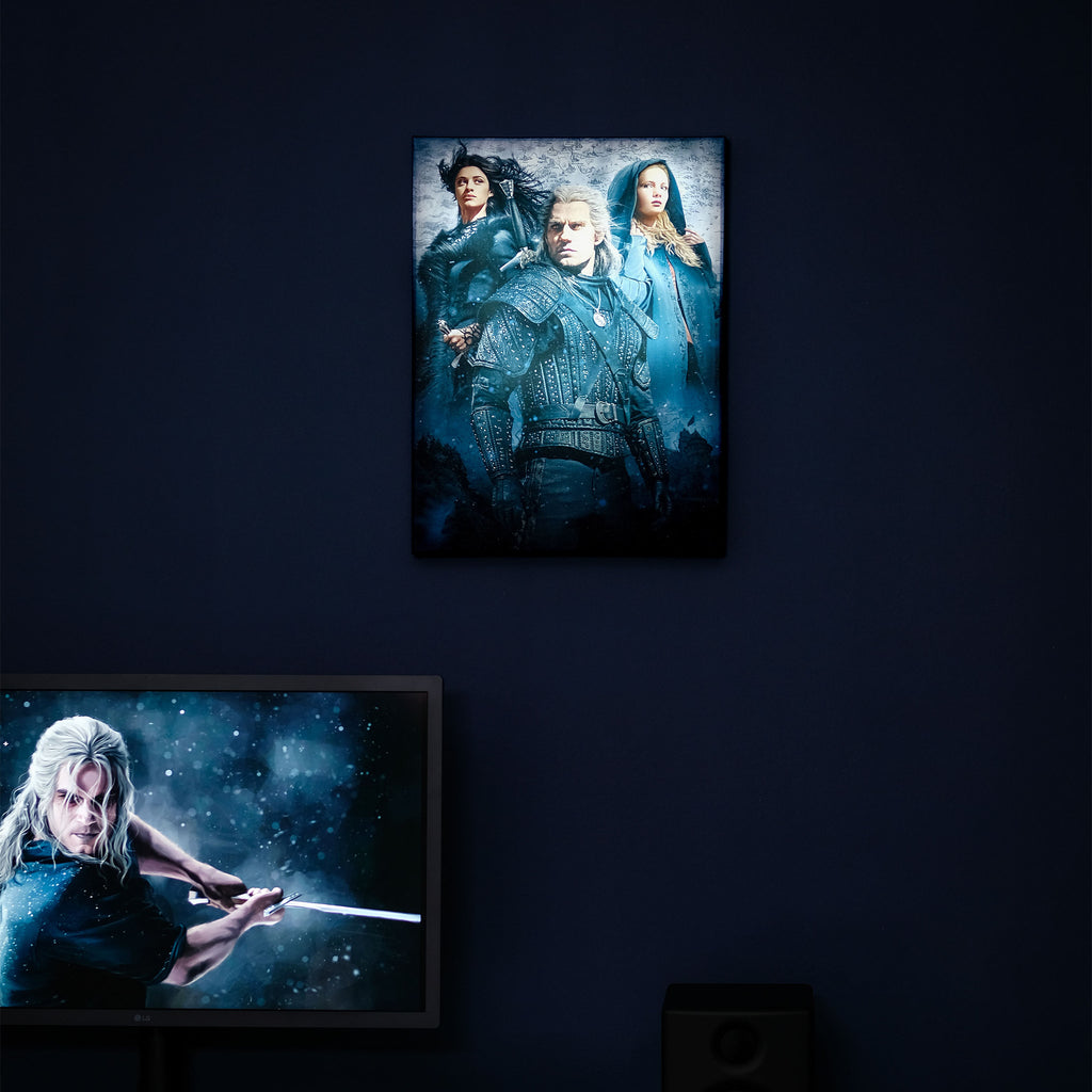 Image produit Witcher - Ciri, Yennefer & Geralt Tableau mural avec lumière