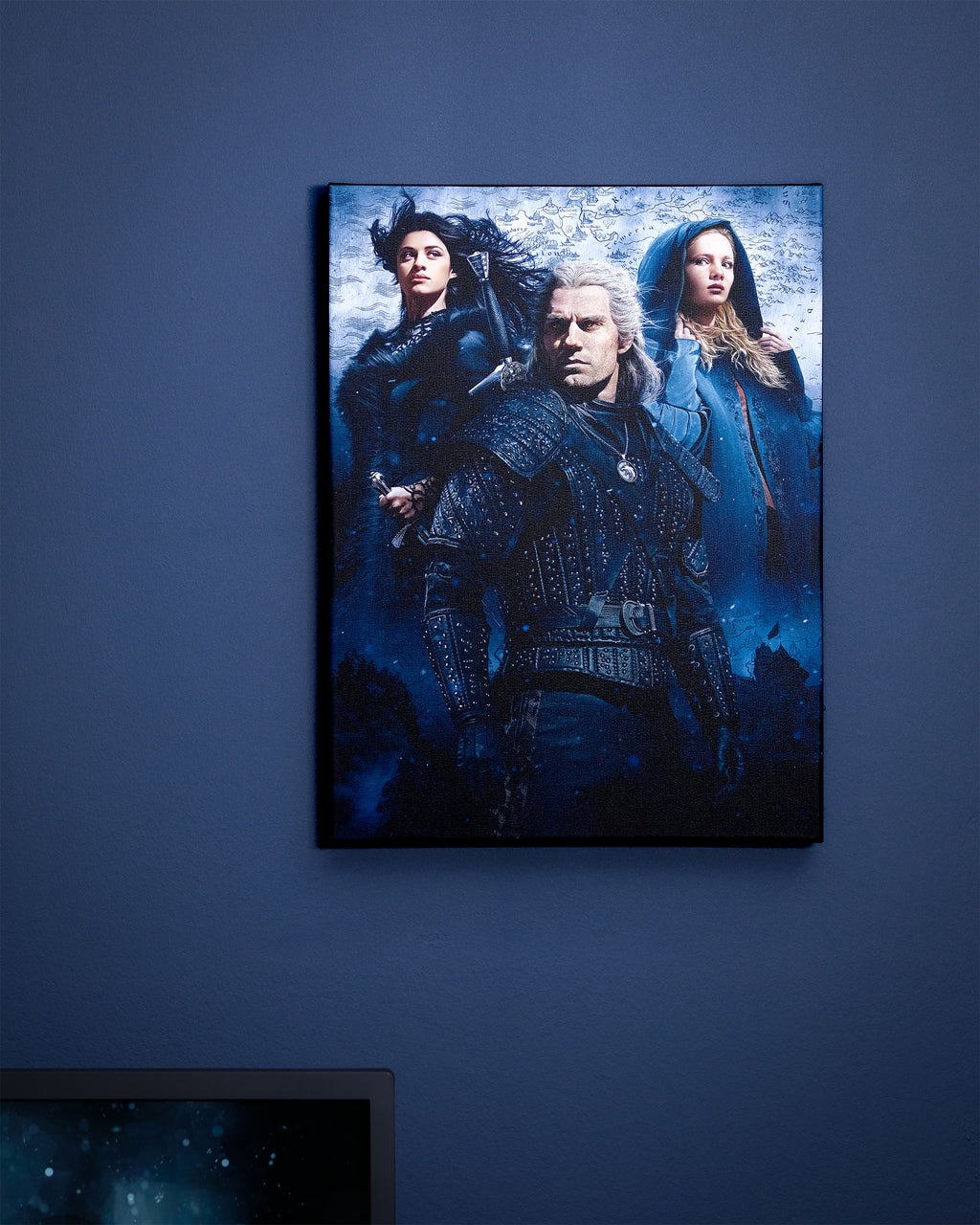 Image produit Witcher - Ciri, Yennefer & Geralt Tableau mural avec lumière