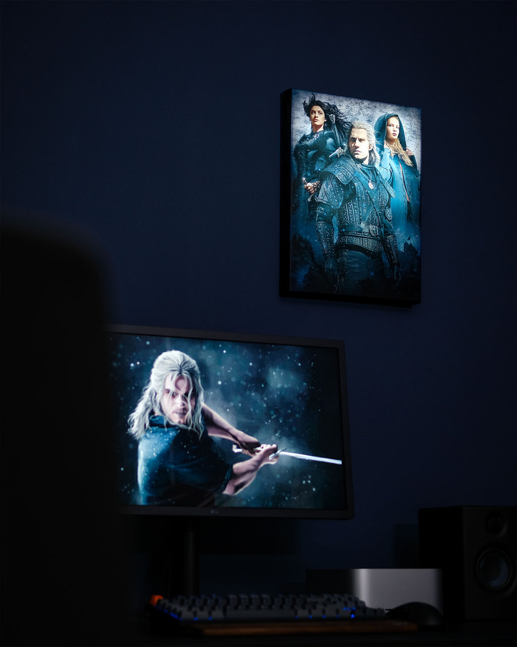 Image produit Witcher - Ciri, Yennefer & Geralt Tableau mural avec lumière