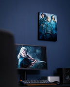 Image produit Witcher - Ciri, Yennefer & Geralt Tableau mural avec lumière