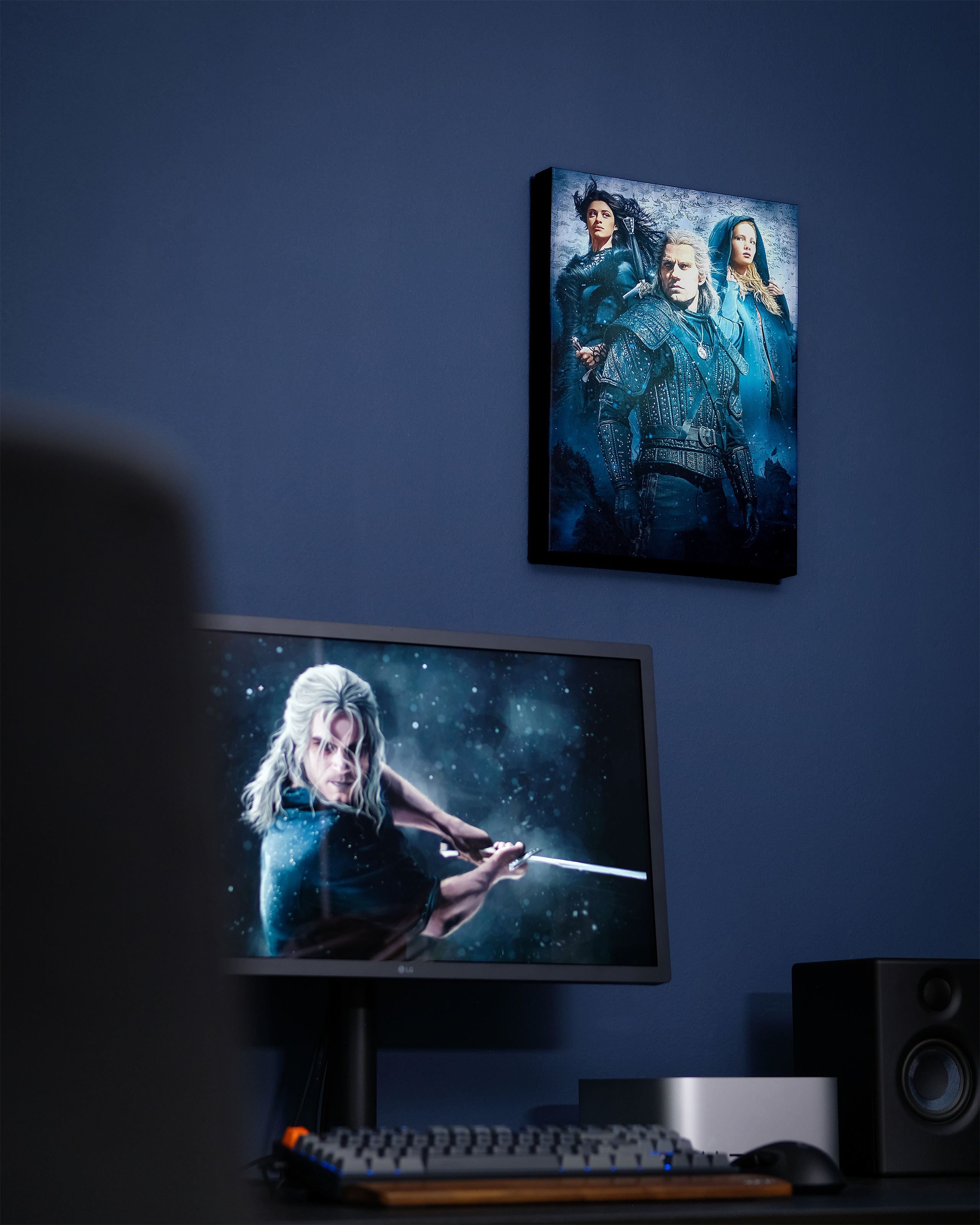Image produit Witcher - Ciri, Yennefer & Geralt Tableau mural avec lumière