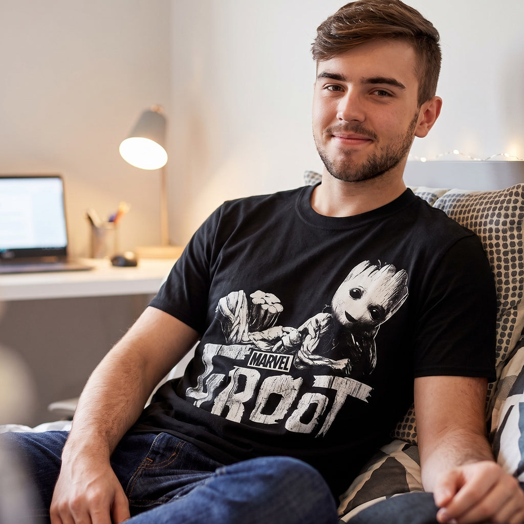 Image produit T-shirt Groot noir - Les Gardiens de la Galaxie