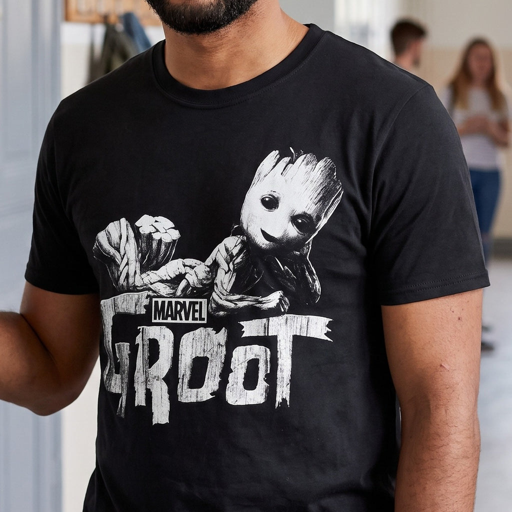 Image produit T-shirt Groot noir - Les Gardiens de la Galaxie