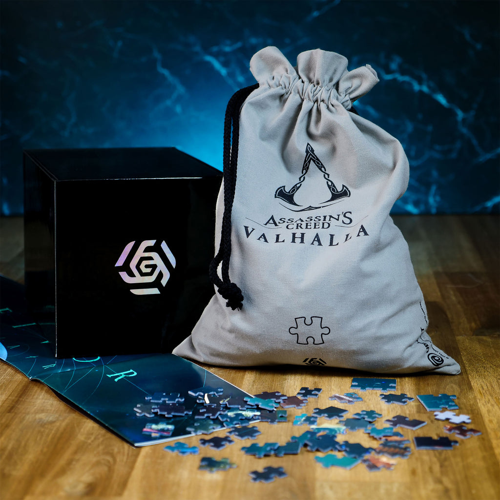 Image produit Assassin's Creed Valhalla - Puzzle Eivor avec sac en tissu logo