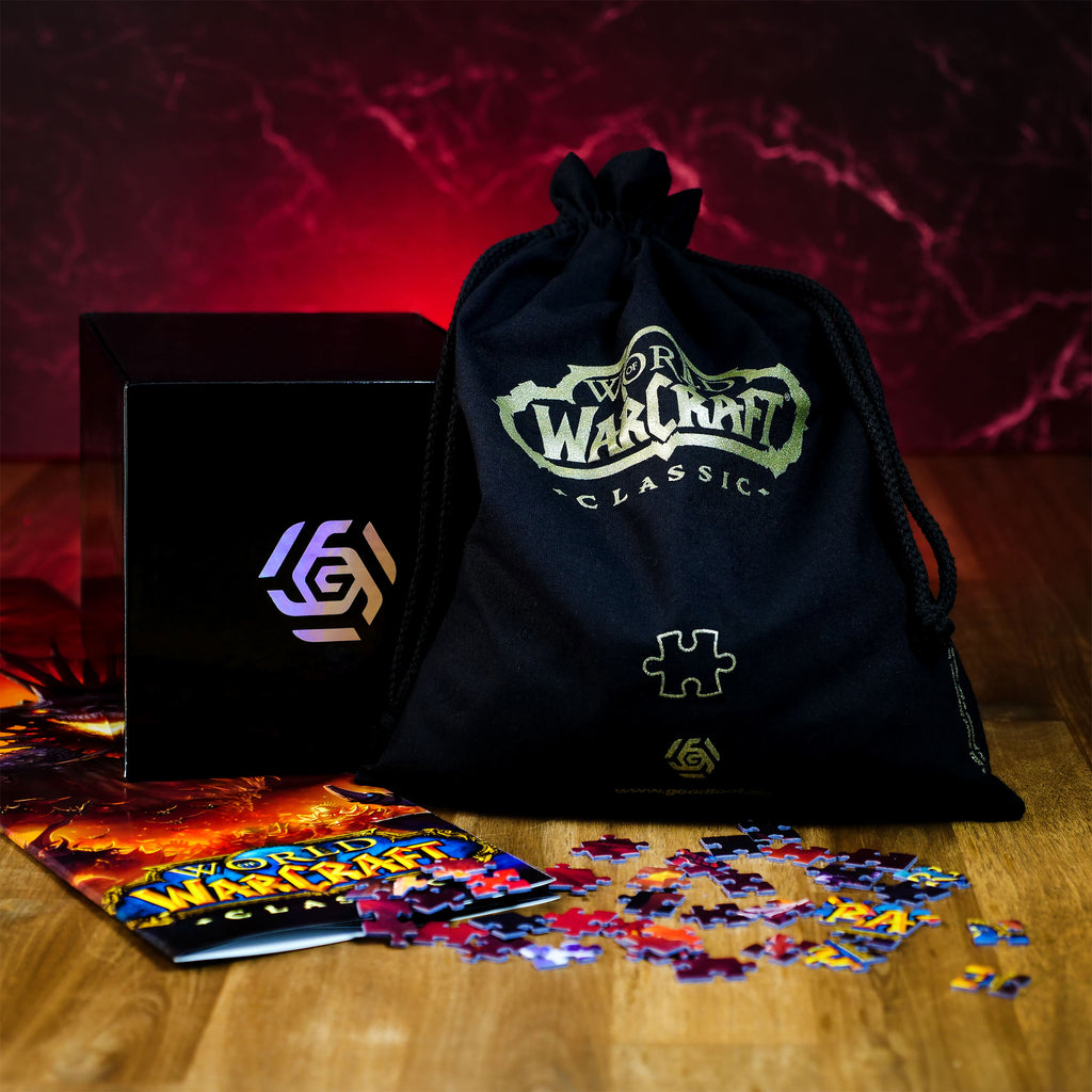 Image produit World of Warcraft - Puzzle Onyxia avec logo Sac en tissu