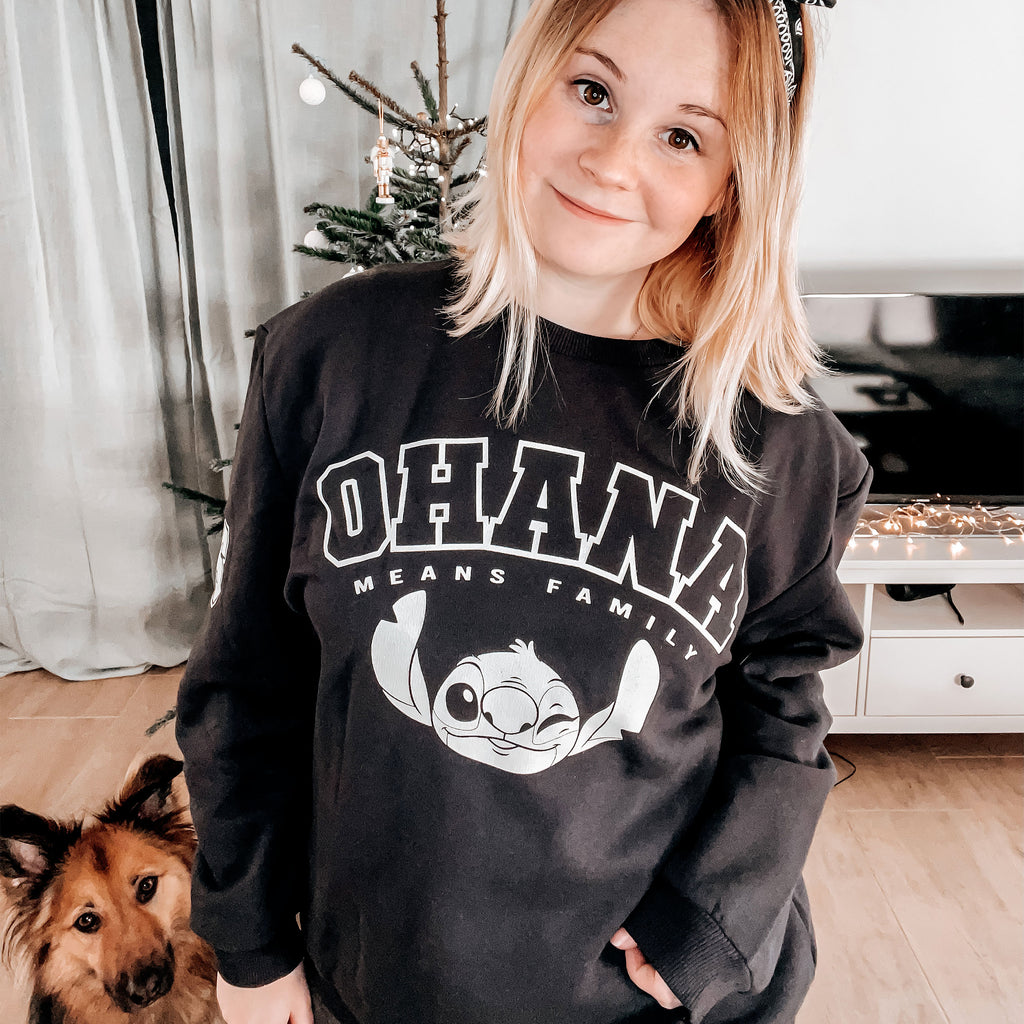 Image produit Lilo & Stitch - Ohana Means Family sweat noir