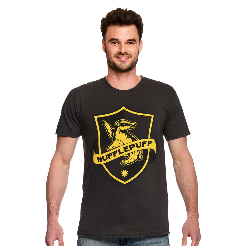 Product image Hufflepuff Logo T-Shirt Grey - Harry Potter