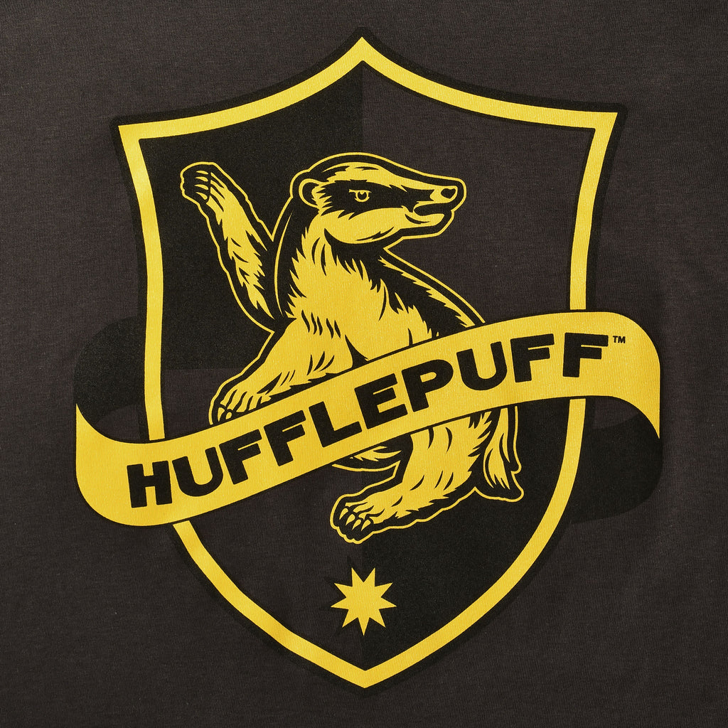Product image Hufflepuff Logo T-Shirt Grey - Harry Potter