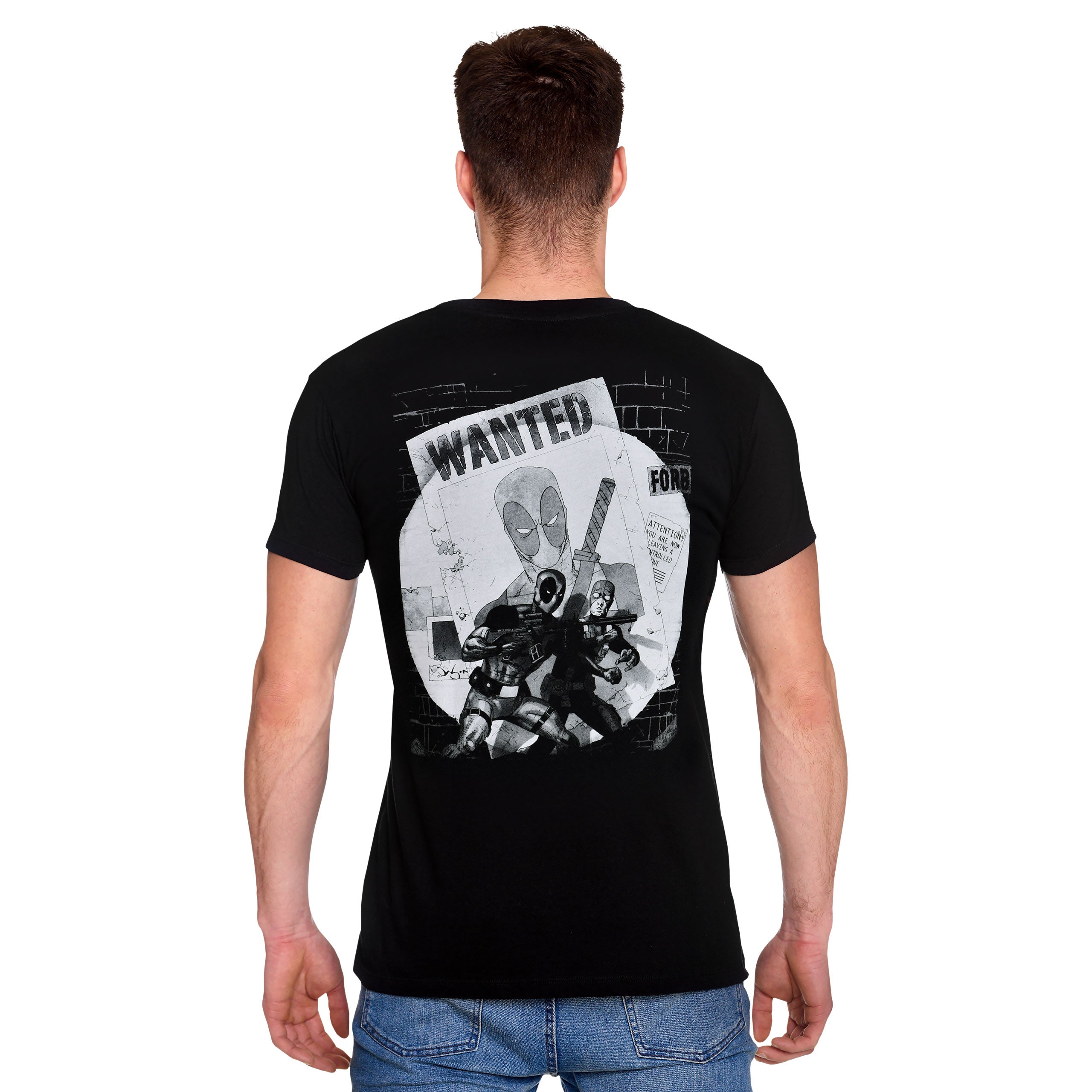 Image produit Deadpool - T-shirt Wanted noir