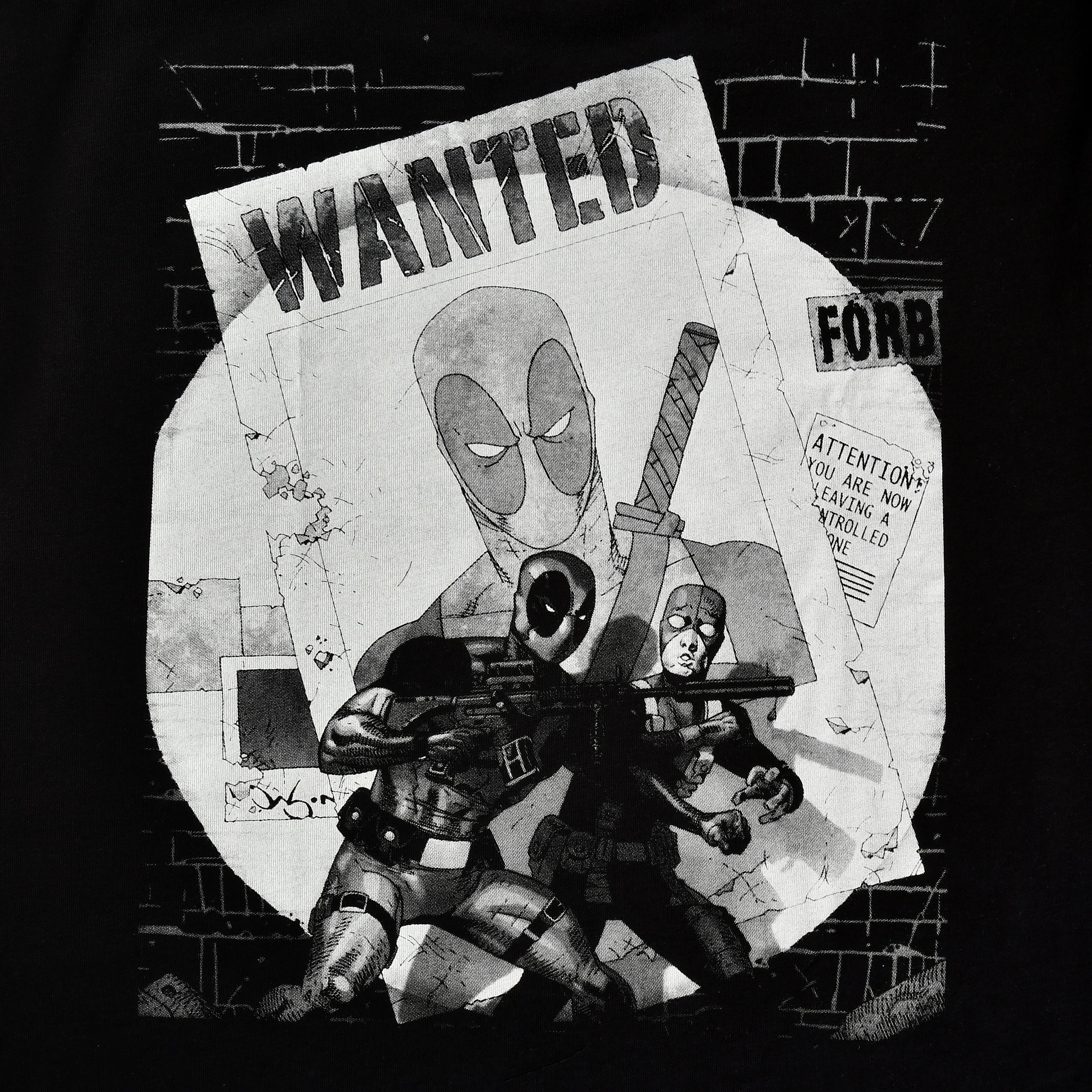 Image produit Deadpool - T-shirt Wanted noir