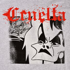Image produit Disney Villains - T-shirt Splatter Cruella gris