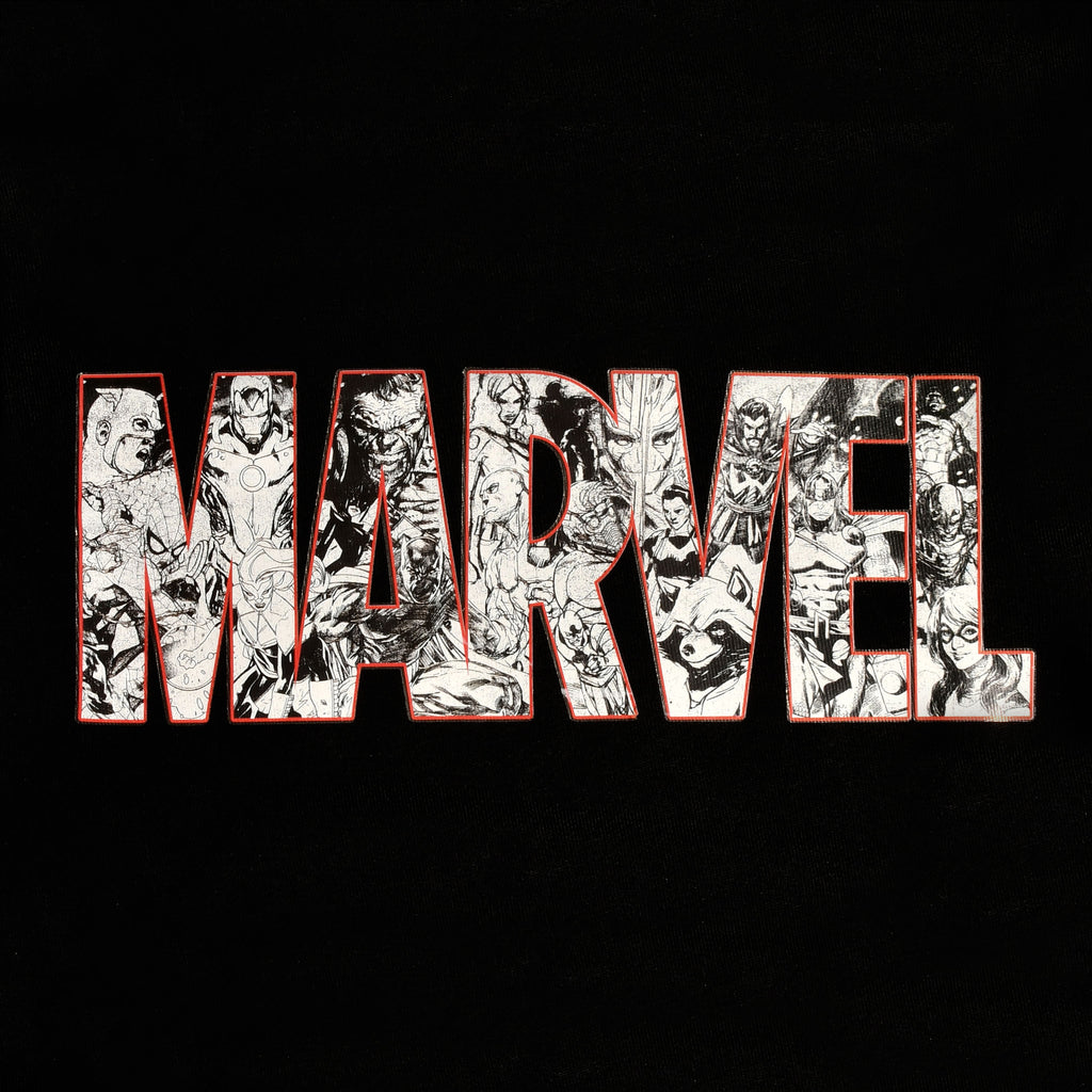 Image produit Sweat à capuche Marvel Comic Logo pour enfants noir