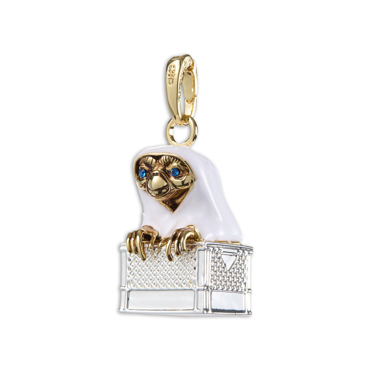 Product image E.T. in bicycle basket charm pendant
