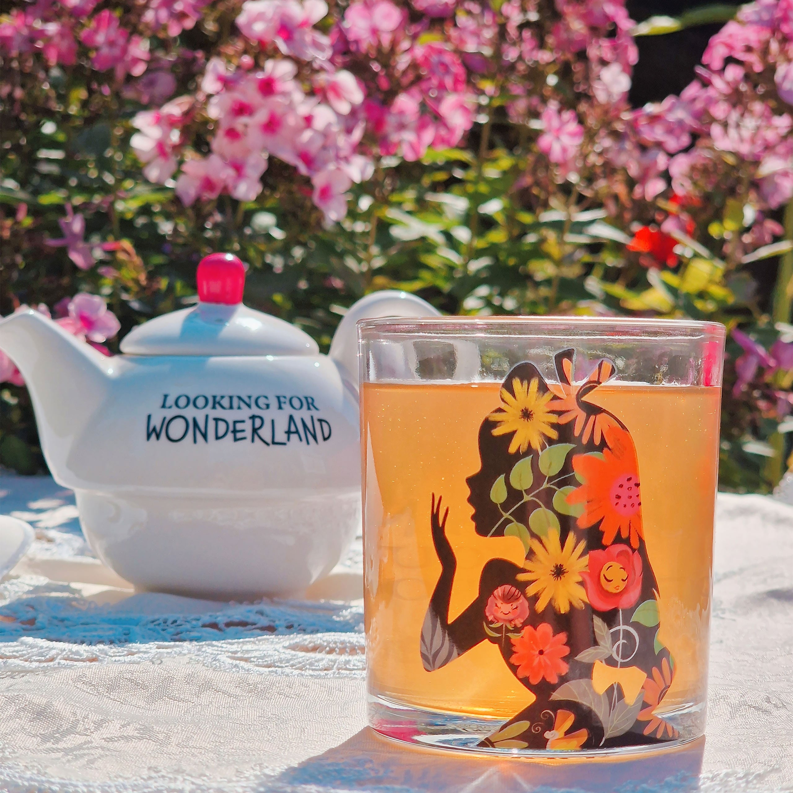 Image produit Alice au Pays des Merveilles - Ensemble de 2 verres Fleurs