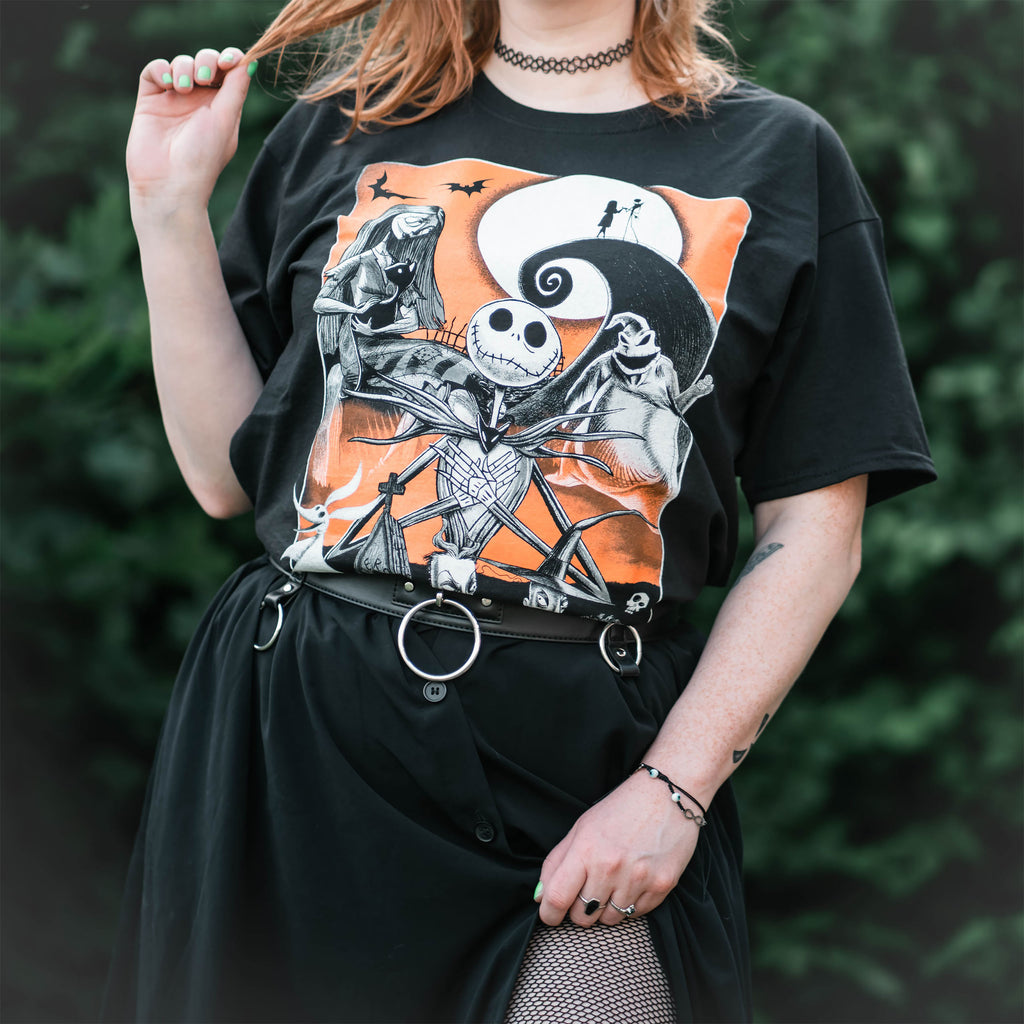 Image produit Nightmare Before Christmas - T-shirt Lune Orange noir