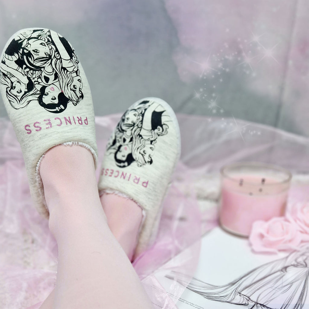 Image produit Disney - Chaussons en peluche Princesses blanches