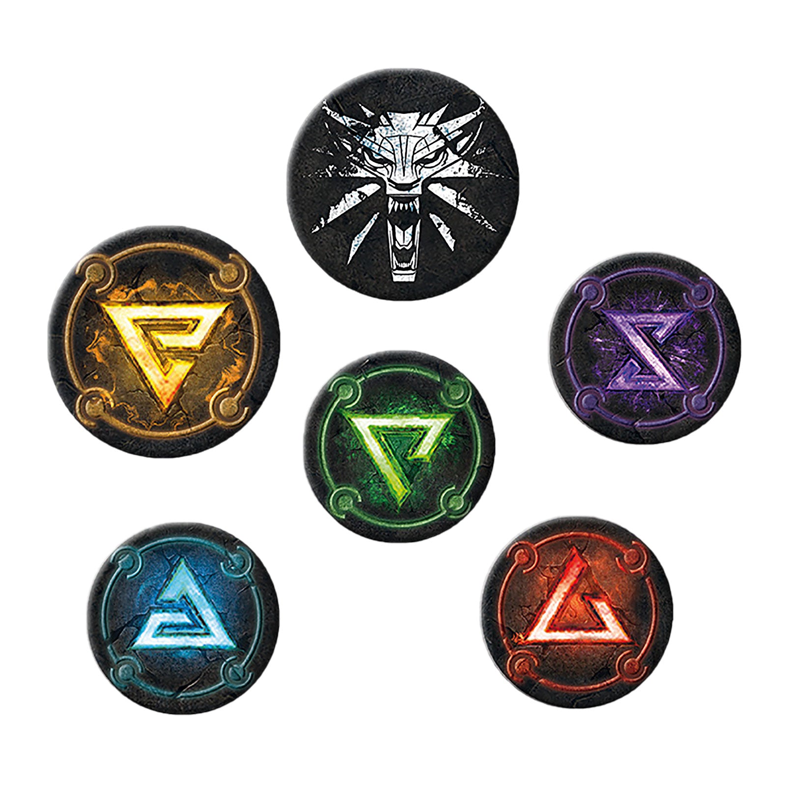 Image produit Witcher - Ensemble de boutons Symboles 6 pièces