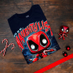 Image produit T-shirt de Noël Deadpool avec figurine Funko Pop