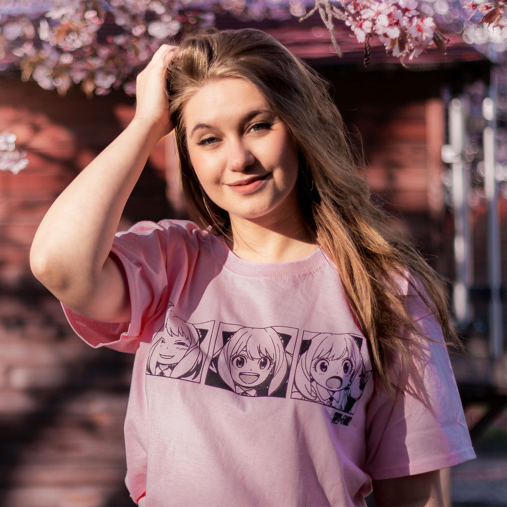 Image produit Spy x Family - Émotions d'Anya T-shirt rose
