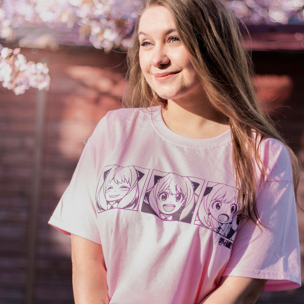 Image produit Spy x Family - Émotions d'Anya T-shirt rose