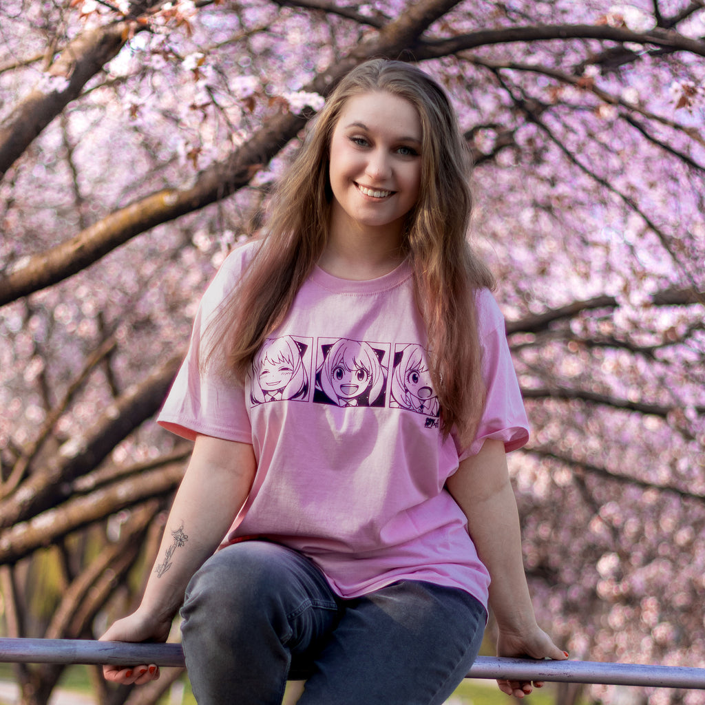 Image produit Spy x Family - Émotions d'Anya T-shirt rose