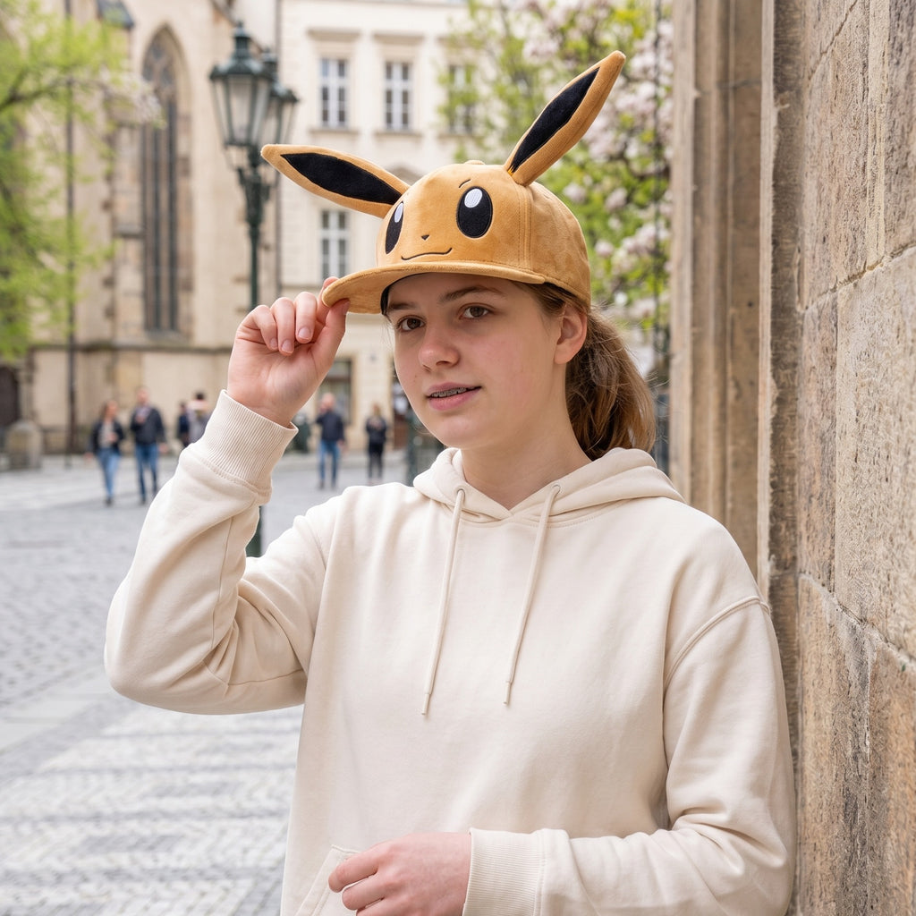 Image produit Pokemon - Casquette Snapback en peluche Eevee