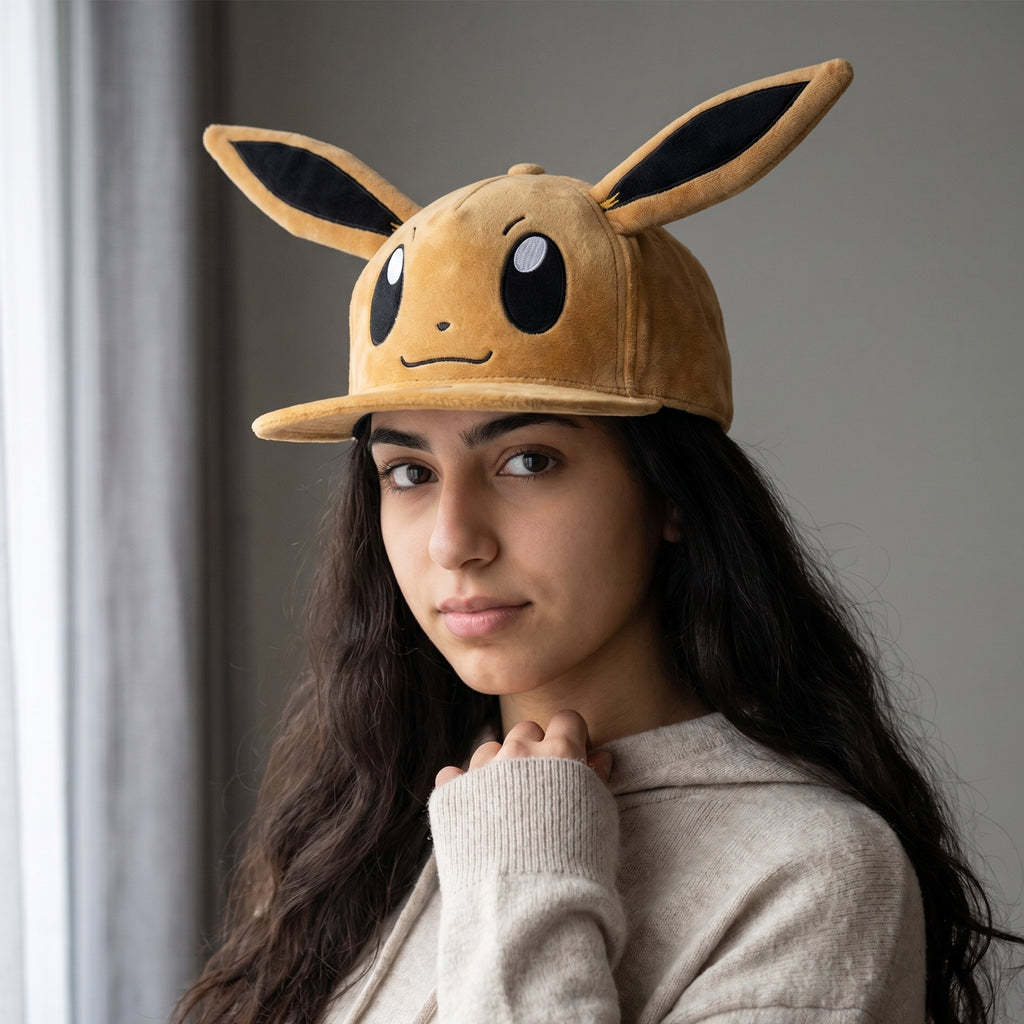 Image produit Pokemon - Casquette Snapback en peluche Eevee