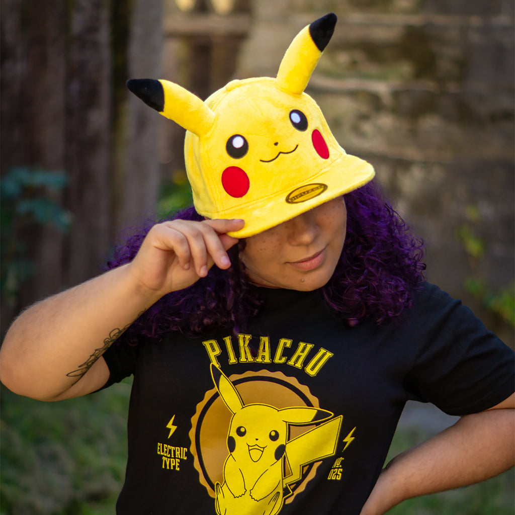 Image produit Pokemon - Casquette Snapback en peluche Pikachu
