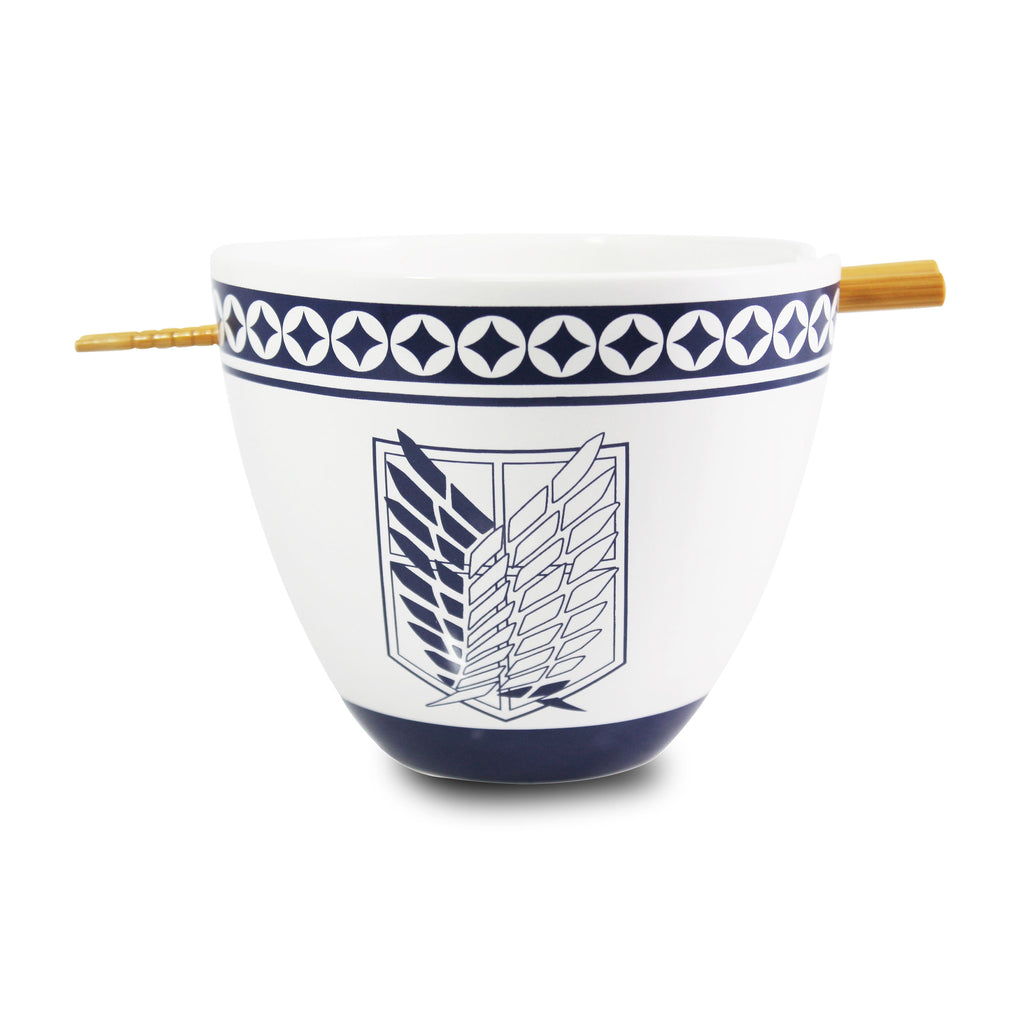 Image produit Attack on Titan - Bol de Ramen avec symbole de l'éclaireur et baguettes