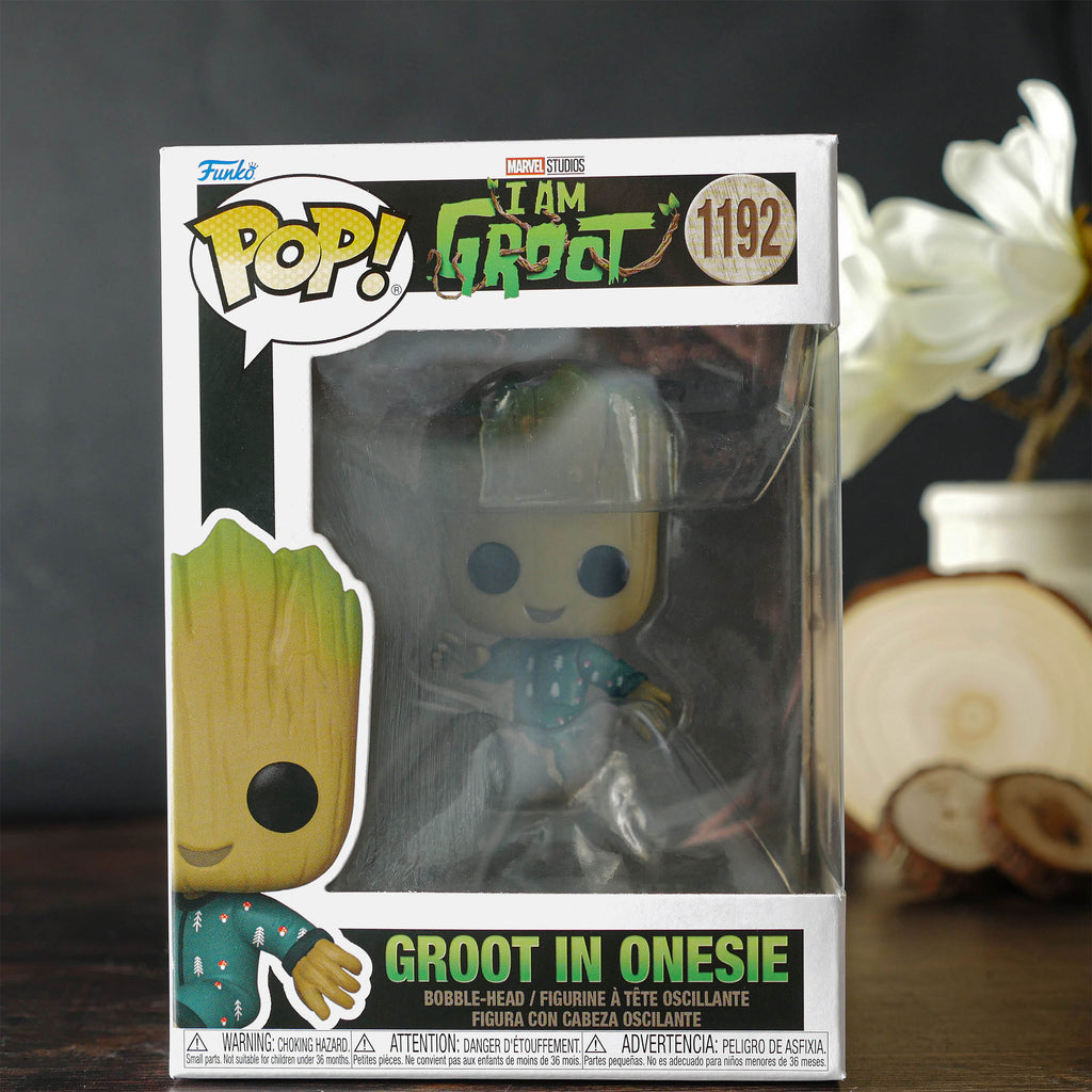 Image produit Je suis Groot - Groot en Onesie Funko Pop Figurine à tête branlante
