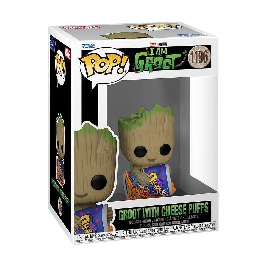 Image produit I Am Groot - Groot avec une boule de fromage Figurine Funko Pop à tête branlante