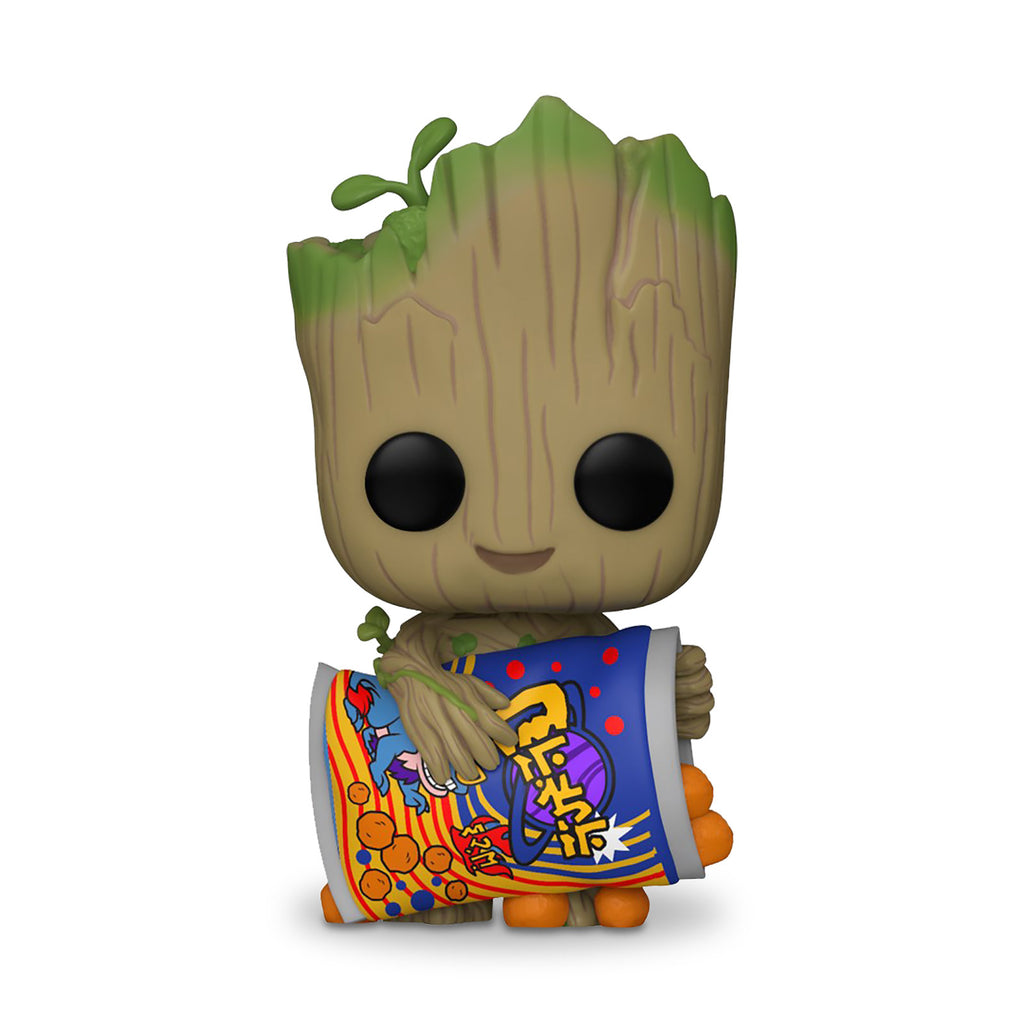 Image produit I Am Groot - Groot avec une boule de fromage Figurine Funko Pop à tête branlante
