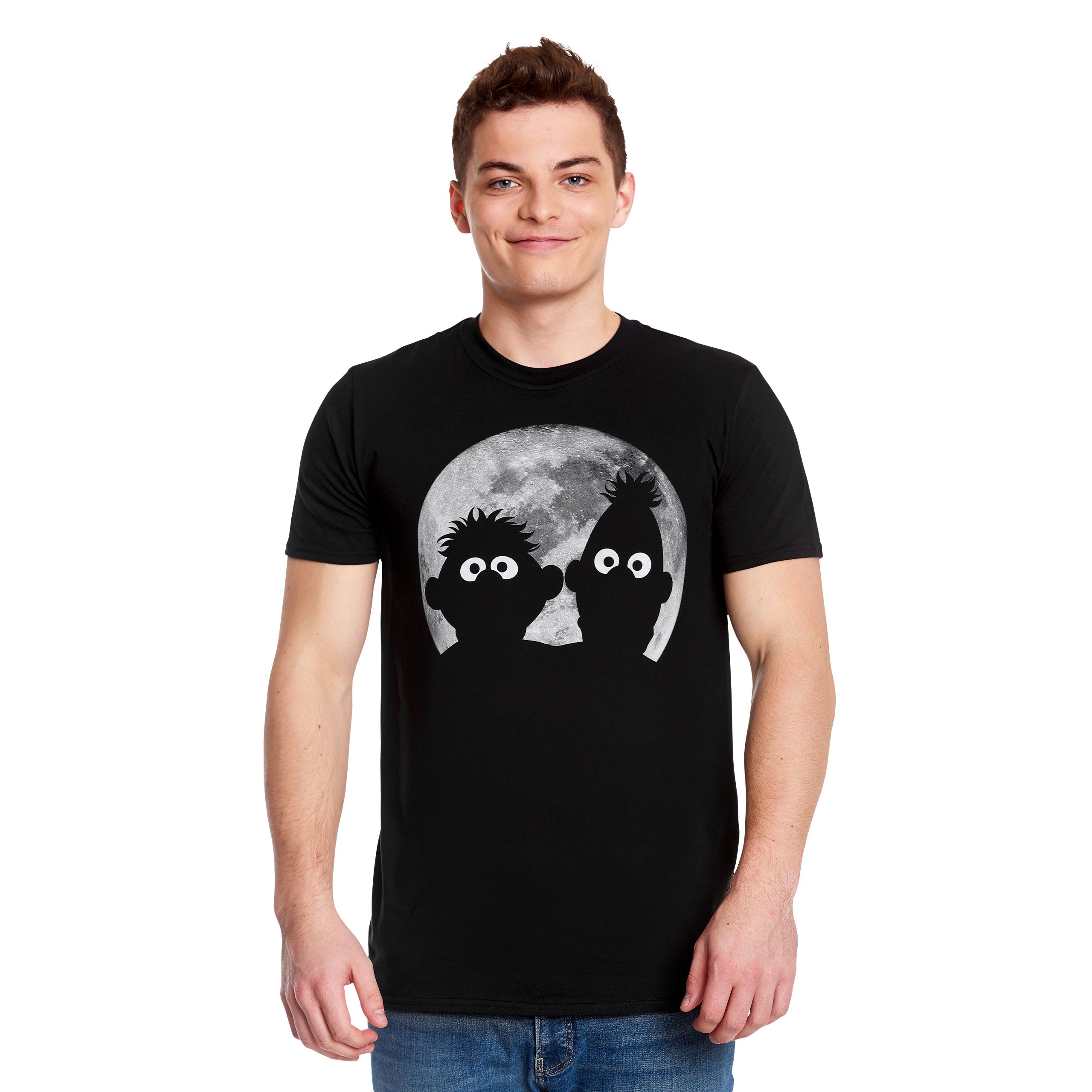 Image produit Sesame Street - T-shirt Ernie & Bert Moonnight noir