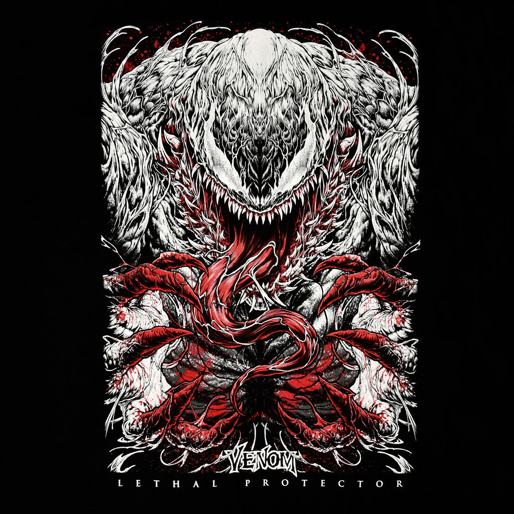 Image produit Venom - T-shirt noir Blanc & Sang