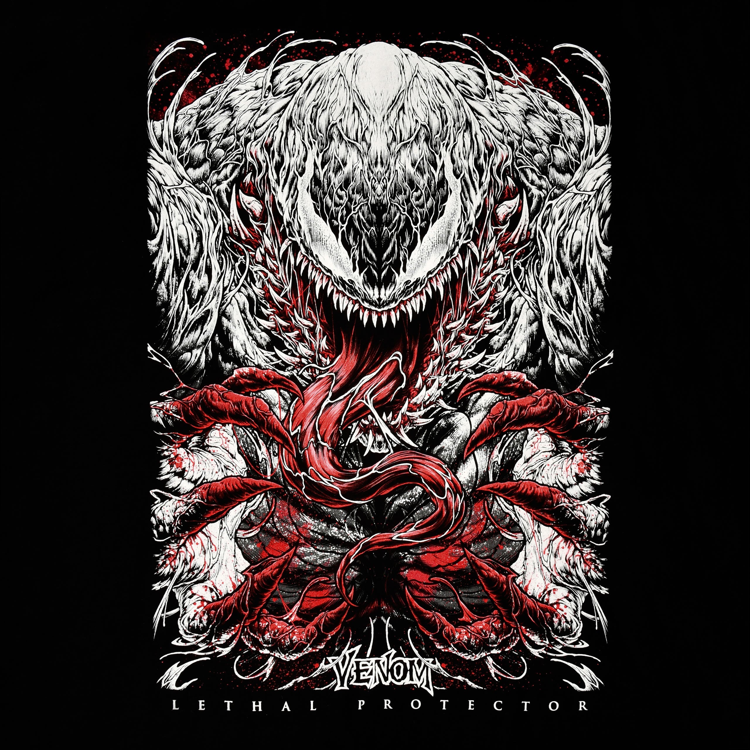 Image produit Venom - T-shirt noir Blanc & Sang