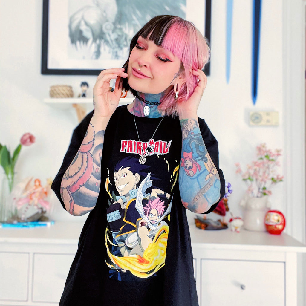 Image produit Fairy Tail - Le T-shirt noir de recherche de dragon
