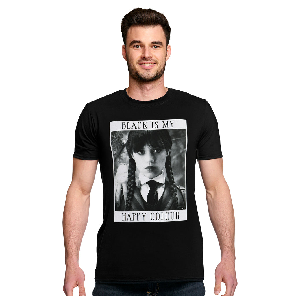 Image produit Mercredi - Le noir est ma couleur heureuse T-shirt noir