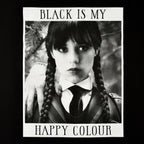 Image produit Mercredi - Le noir est ma couleur heureuse T-shirt noir