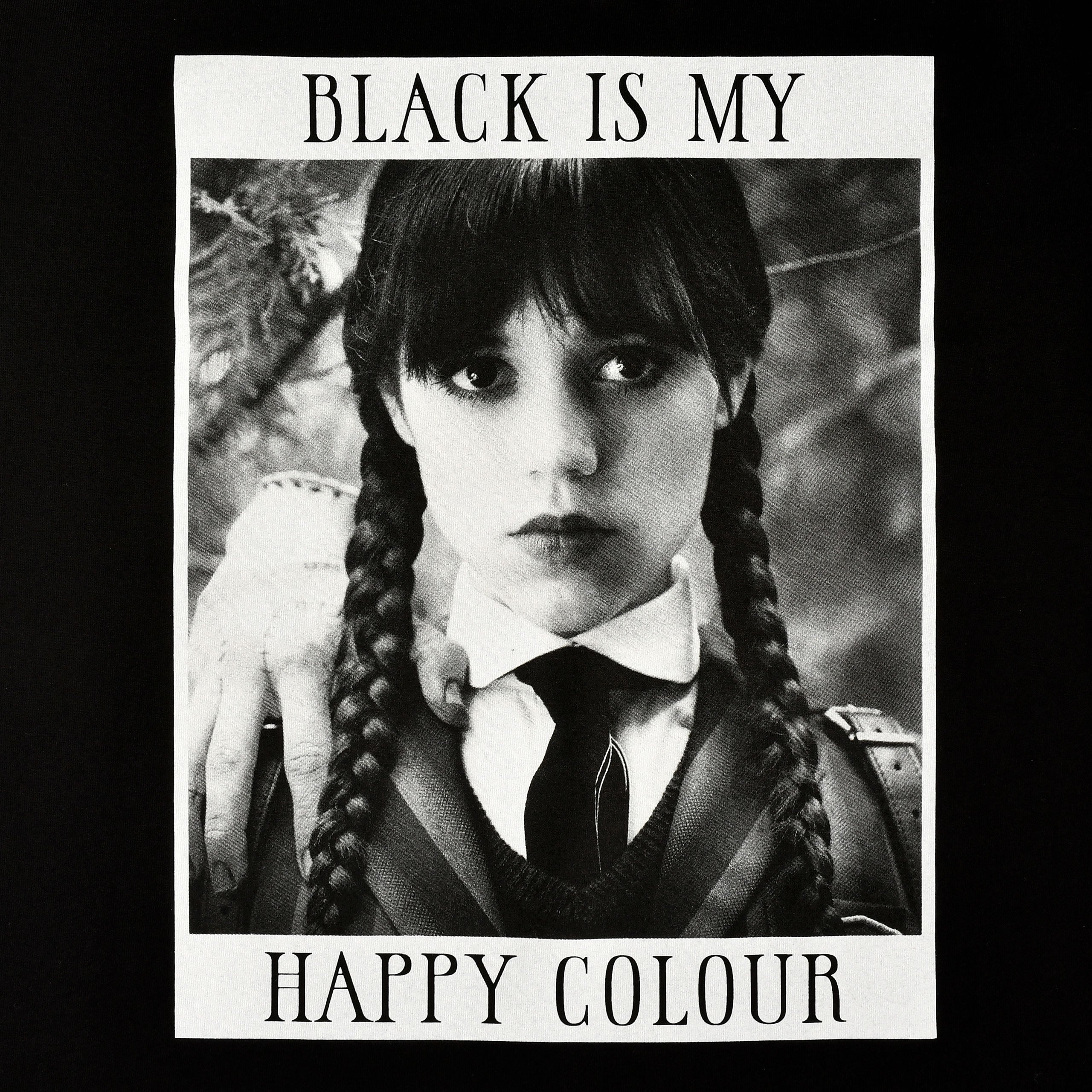 Image produit Mercredi - Le noir est ma couleur heureuse T-shirt noir