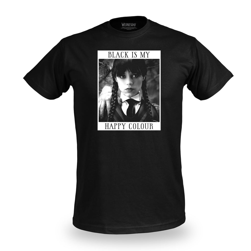 Image produit Mercredi - Le noir est ma couleur heureuse T-shirt noir