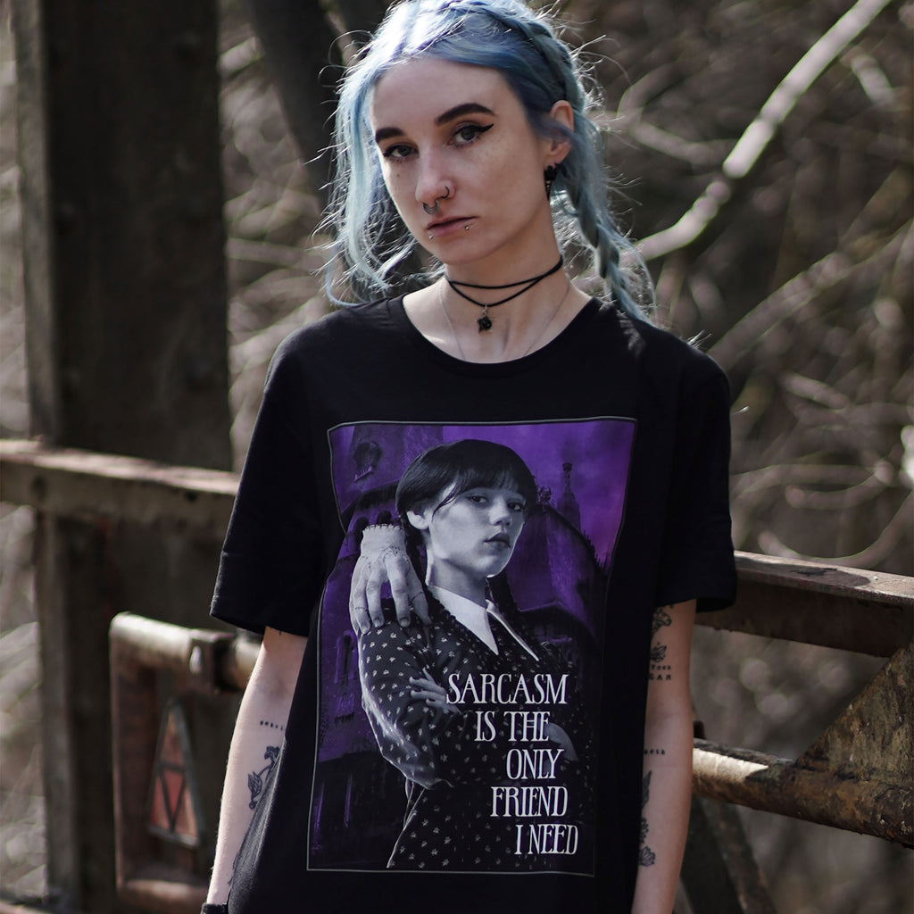 Image produit Mercredi - T-shirt Sarcasme noir