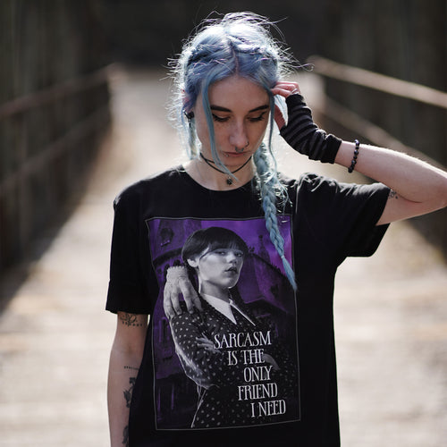 Image produit Mercredi - T-shirt Sarcasme noir