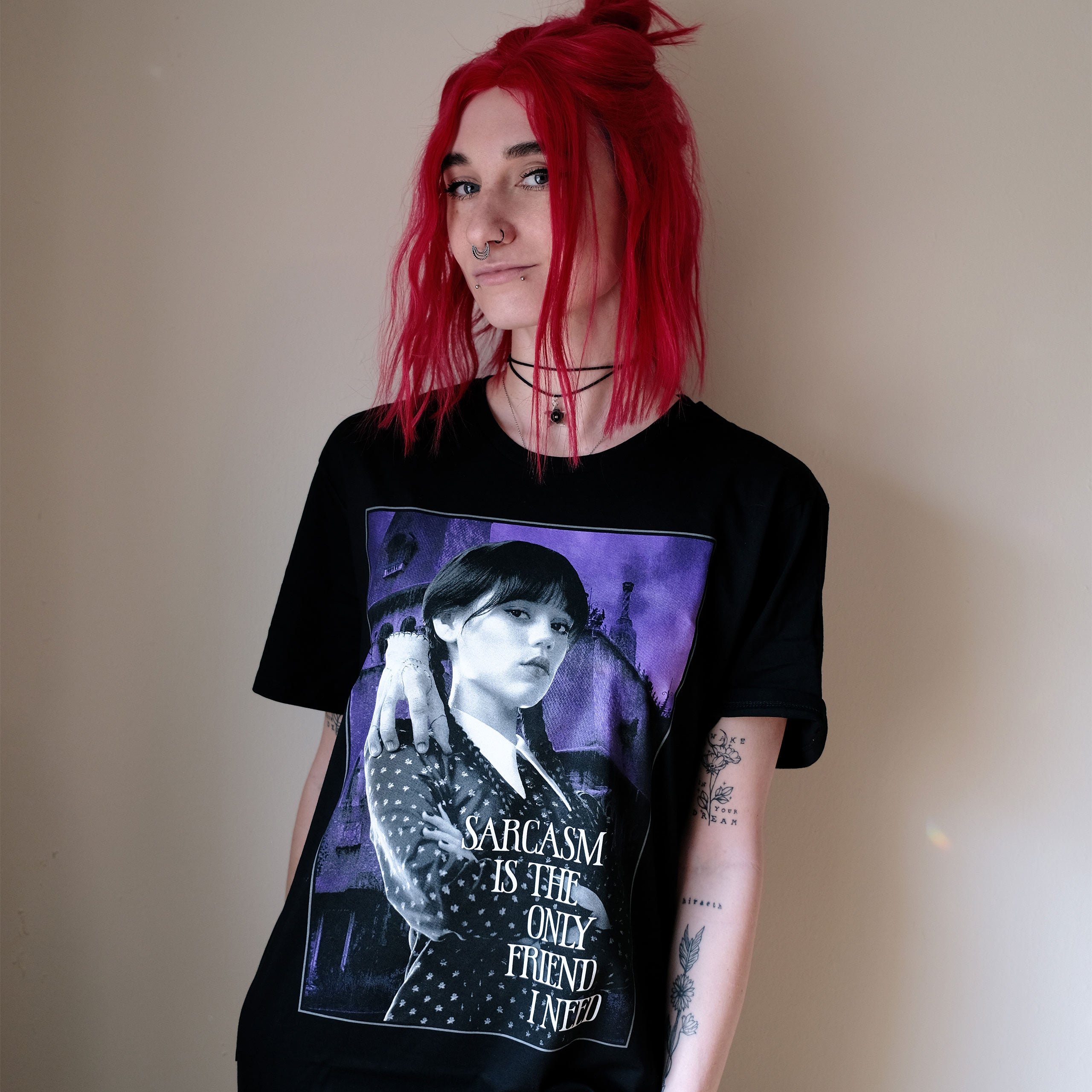 Image produit Mercredi - T-shirt Sarcasme noir