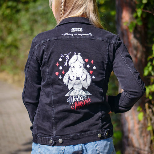 Image produit Alice au Pays des Merveilles - World Of My Own Veste en Jean Femme Noir